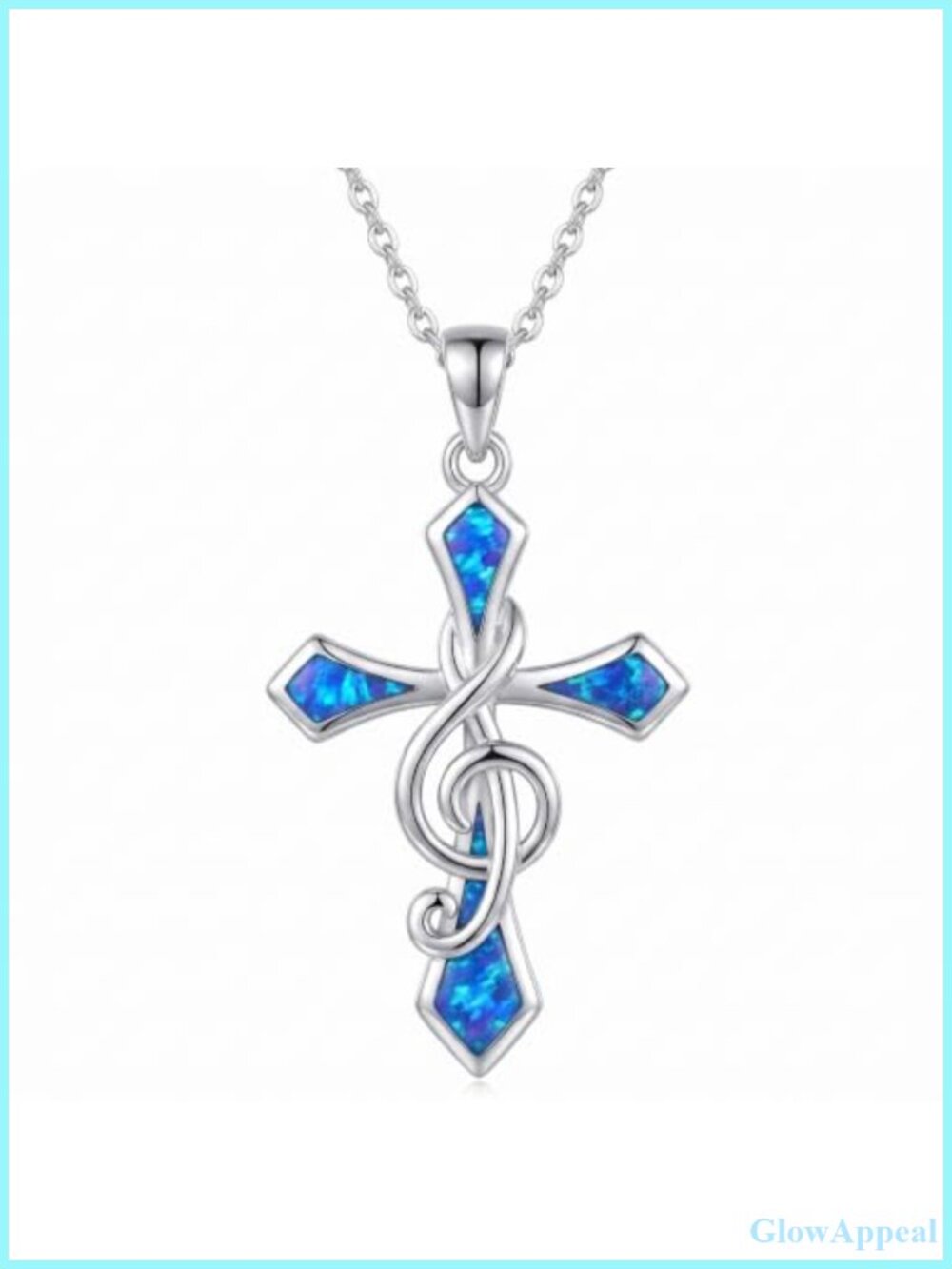 925 Sterling Silver Mountain Cross Necklace Adjustable Chain Gift Box